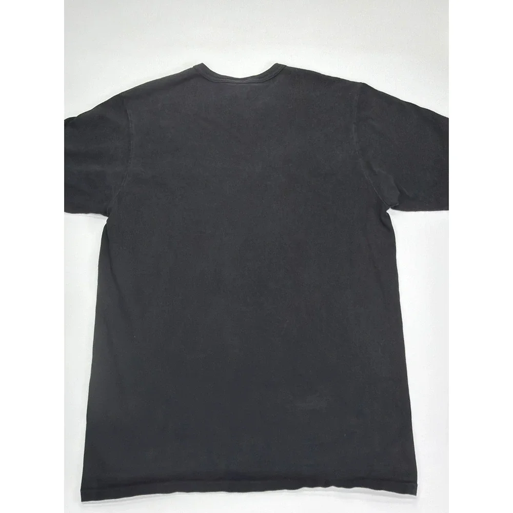 Champion Mens Script Logo Puff Print T-Shirt Black Short Sleeve Cotton Large - Picture 8 of 8